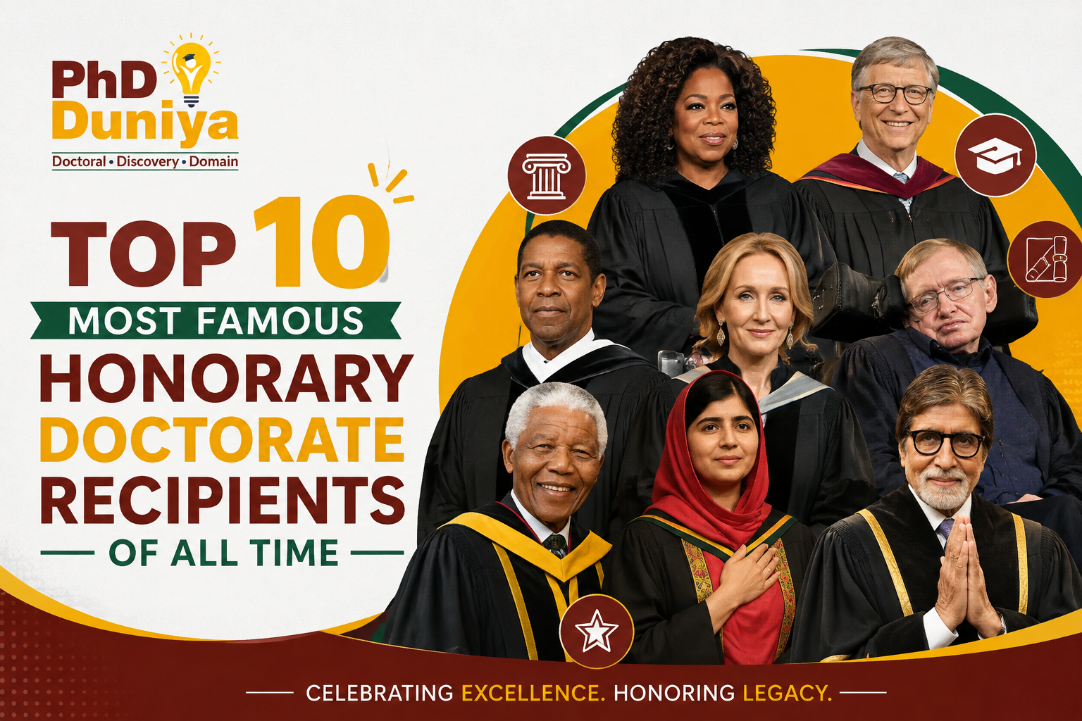 Top 10 Most Famous Honorary Doctorate Recipients of All Time